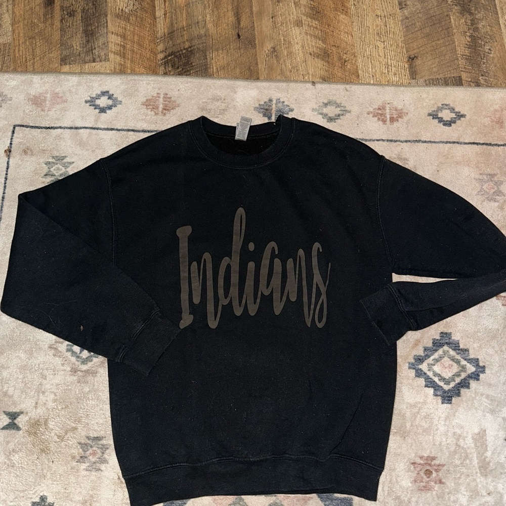 Gildan Black Crewneck Sweater with Script Design